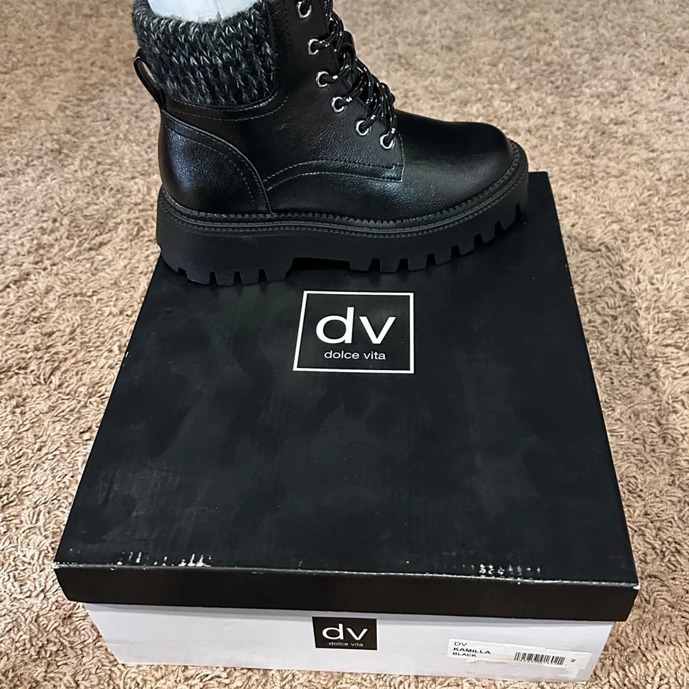 Dolce Vita Kamilla Girls Black boots Size 2 NIB MSRP $60